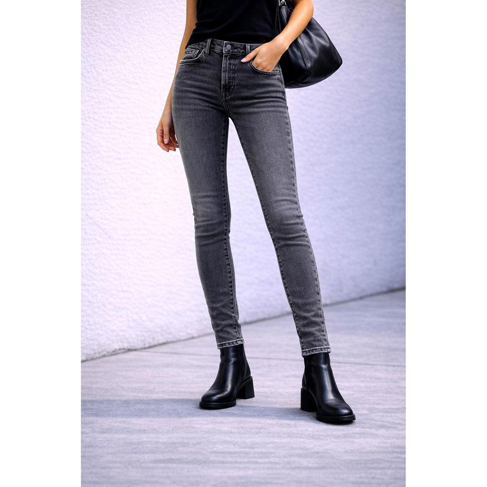AllSaints Cigarette Skinny Jeans Washed Black Grey Size 32 Slim Fit Denim